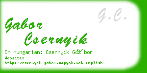 gabor csernyik business card